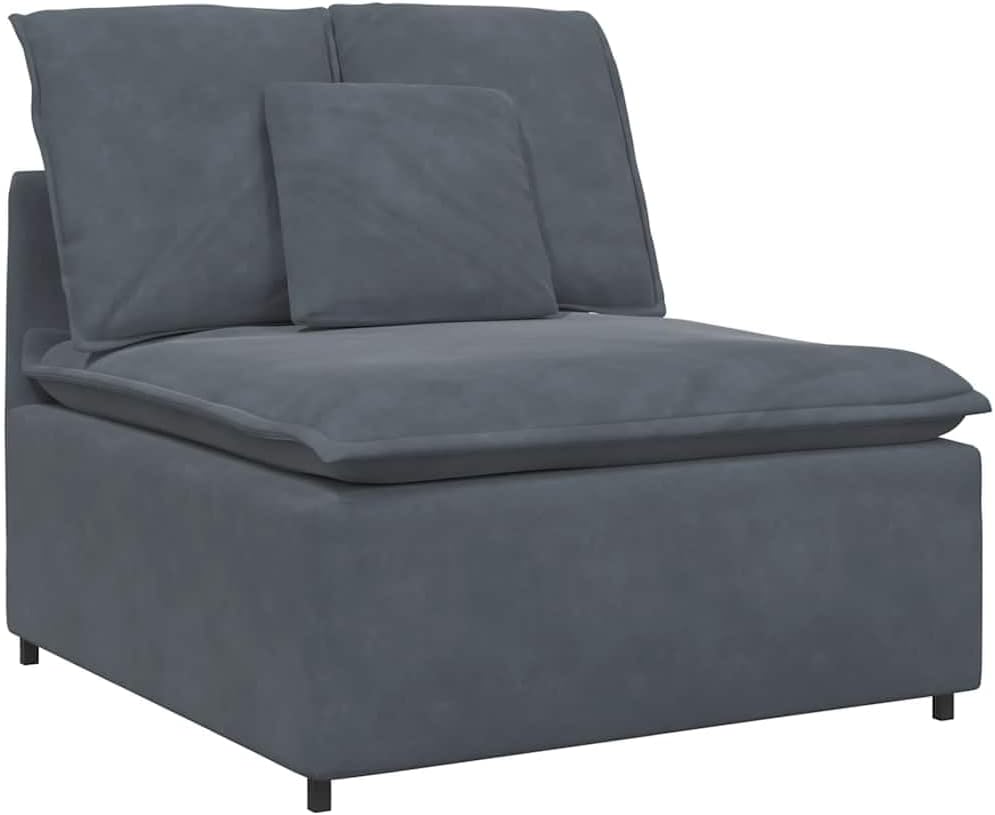 Modular Sofa Dark Grey Velvet Large Modular Dark Grey Sofa Living Room Furniture