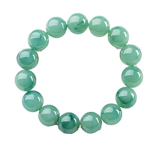 Perles de bracelet en jade vert clair authentique pour éviter les imitations
