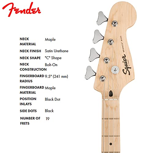 Squier Bullet Bronco Bass, Black, Maple Fingerboard #TOP6