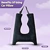 FAIORD Car Pillow for Kids Travel Pillow with Adjustable Strap, Kids Floor Pillows Cushions for Adults and Children to Support Head and Body Road Trip Essentials (Dark Grey) #2