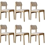 Rembourrage : l'assise et le dossier de ces chaises de salle à manger sont recouverts de cuir synthétique résistant aux rayures, assurant une durabilité contre l'usure. L'intérieur est rembourré avec de la mousse de densité moyenne pour une excellente résilience, empêchant l'affaissement lors d'une assise prolongée tout en offrant un équilibre parfait entre douceur et soutien. Idéal pour améliorer votre expérience culinaire.