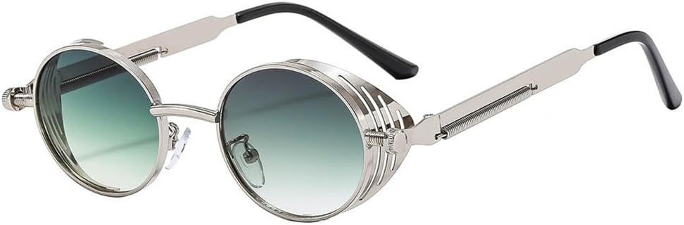 oval steampunk sunglasses for men, retro glasses, punk sunglasses for women