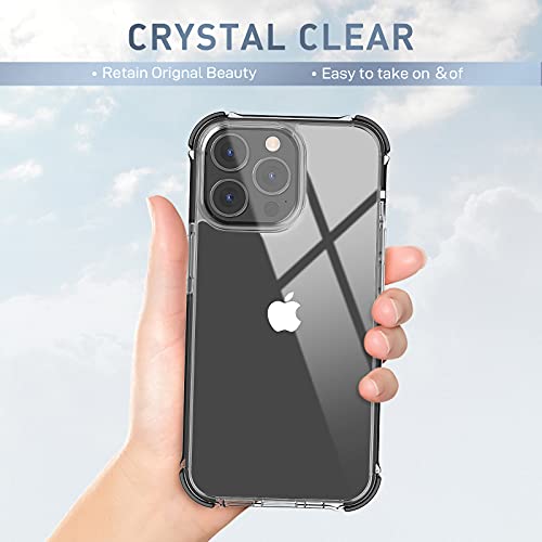 MATEPROX Compatible with iPhone 13 Pro Case Clear Heavy Duty Protective Crystal Back Cover with Shockproof Bumper Case for iPhone 13 Pro 6.1" 2021(Black) - image 4