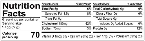 Amazon Brand - Happy Belly Cage Free Large White Eggs, Grade Aa, 6 Count (Packaging May Vary) #TOP2
