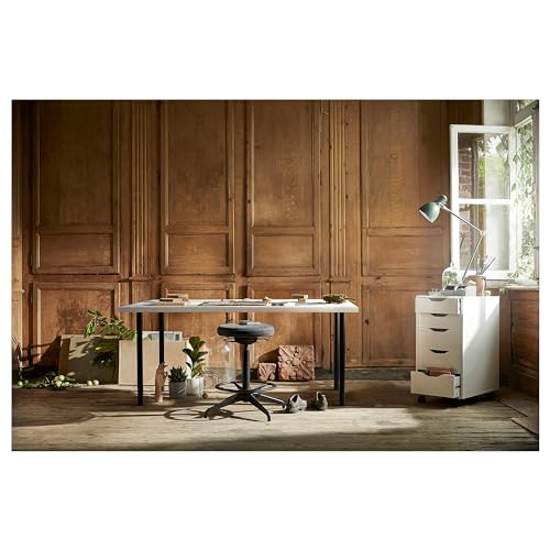 Bureau LAGKAPTEN ADILS 140x60 cm : la solution blanche et noire pour petits intérieurs - 3