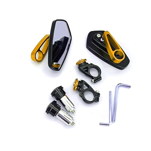 Espejos retrovisores universales manillar 22mm aluminio ajustable vidrio convexo moto