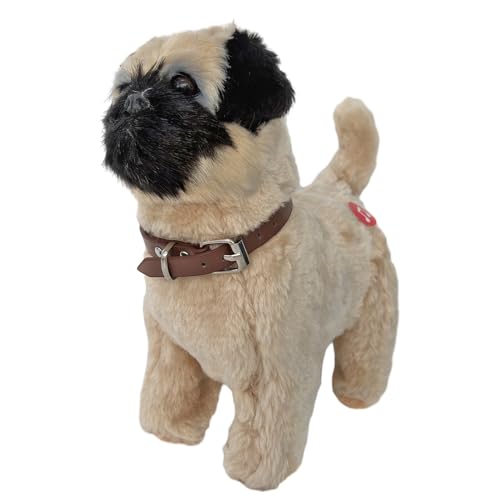 Uposao Elektronischer Plüschhund, Realistischer Hund, Interaktives Spielzeug, Pädagogisches Spielzeug, Plüschtier, Hund der Läuft und Bellt, für Kinder, Jungen und Mädchen