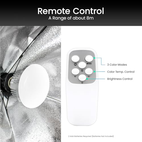 LimoStudio (1 Pack) 85W LED Bulb with 20x28-inch Softbox, Remote Control, 3200K-5500K Adjustable Lighting, Photo Video Studio, AGG3456 - Thumbnail 3