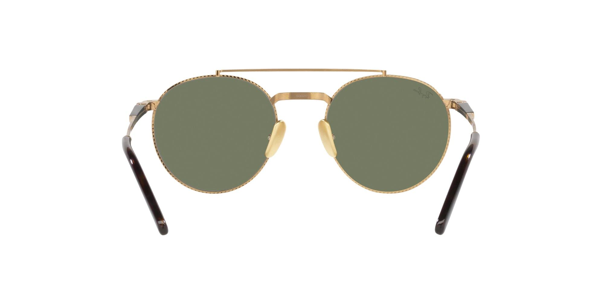 Ray-Ban Rb8237 Okrągłe Ii tytanowe okulary przeciwsłoneczne, Złoty/zielony, 53 mm