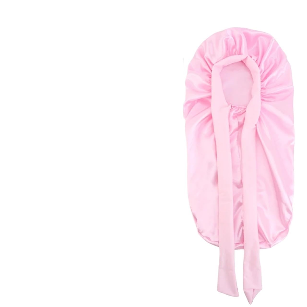 Cuffia da notte setosa in raso elastico con cuffia lunga for le donne Cofani for la cura dei capelli fascia elastica for cravatta for ricci trecce per Home(Pink)