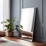NeuType Full Length Mirror - Hanging or Leaning, Large Rectangle Bedroom Mirror, 52