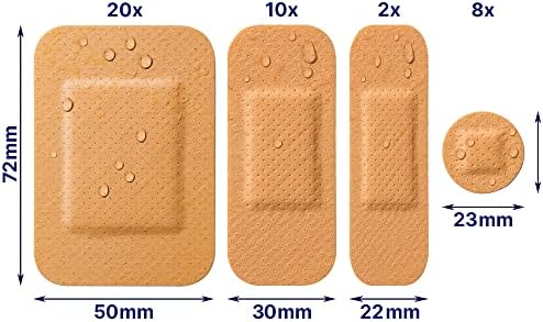 Elastoplast Water Resistant Plasters (40 Pieces), Dirt and Water Resistant Strip Plasters, Plasters Waterproof, All-Purpose First Aid Plasters