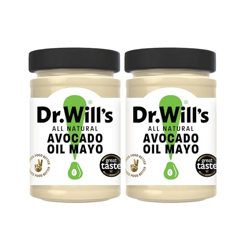 Dr Will's Natürliche Avocado Mayonnaise im Doppelpack - Ideal für Keto- und Paläo-Diät - Zuckerfrei, Glutenfrei und Milchfrei - 2 x 240g Gläser