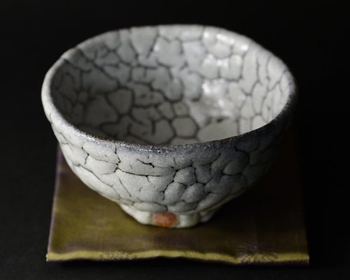 蓬莱茶碗 銘「石だたみ」(木箱付) 作家・人間国宝「清水卯一」