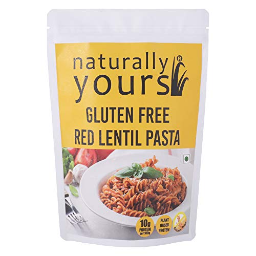 Image of Naturally Yours Red Lentil Pasta | 200g Pack | Gluten-Free, No Maida, No Onion No Garlic, 100% Jain Friendly, Vegan, Preservative-Free | High Plant Protein & Fiber | Healthy Pasta | Pack of 1
