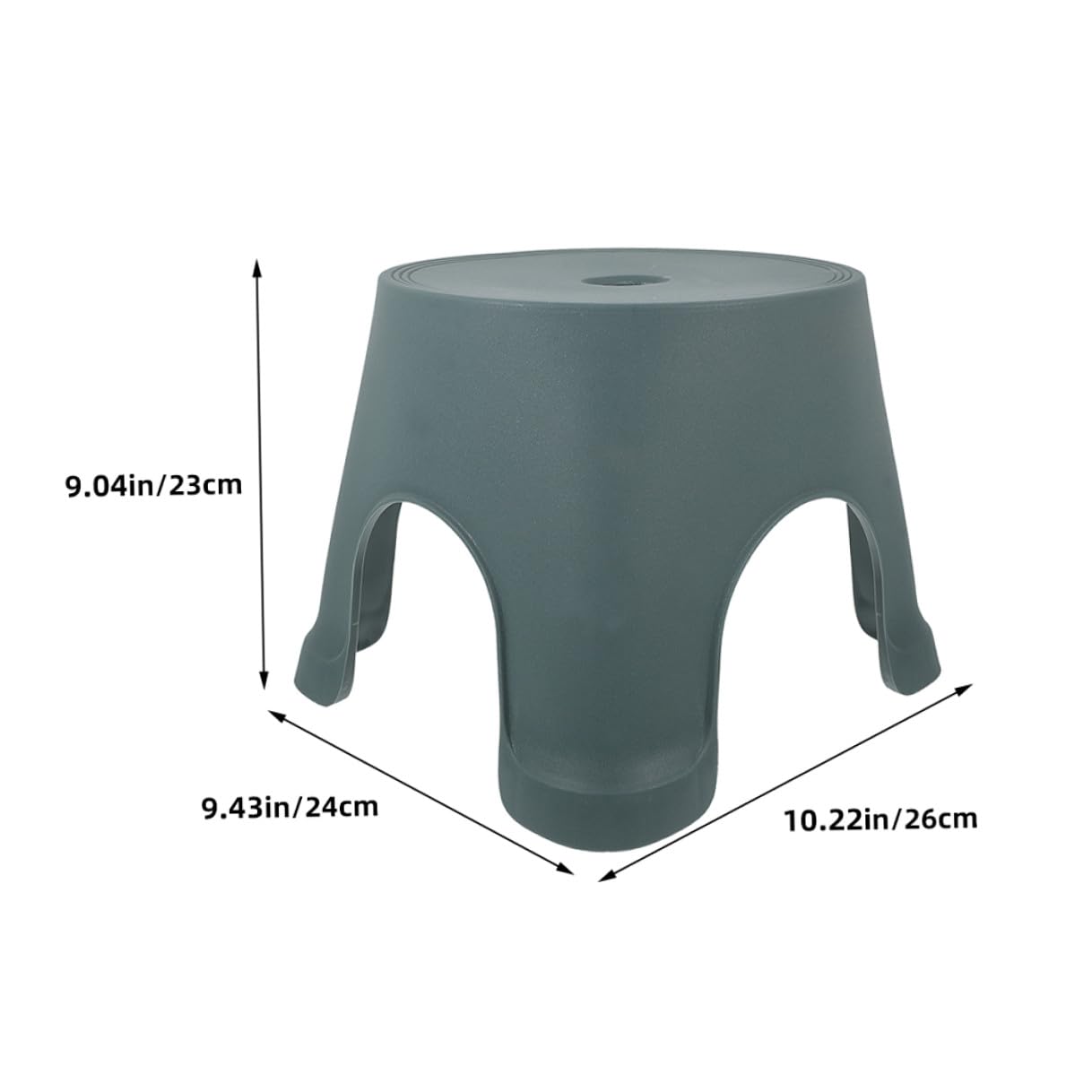 ERINGOGO Rutschfester Kunststoff Badhocker Großer Tritthocker für Badezimmer und Wohnzimmer Vielseitig Einsetzbar Sicherer Toilettenhocker mit Stabilem Leichtem Design in Laufgrün