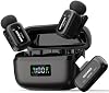 NEEWER KM19 Micrófono de solapa Mini compatible con iPhone 17 16 15, negro | Micrófono de solapa inalámbrico con cancelación de ruido y control por app, batería de 30 h, alcance de 100 m, compatible con iPhone Android PC 2