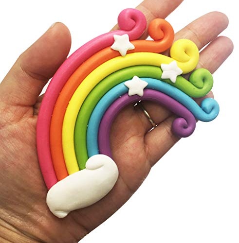 Rainbow Cake Topper Cupcake Pick Wedding Birthday Party Favor Dessert Rainbow Design Cake Pick #TOP6