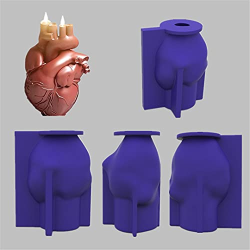 3D Heart Candle Molds Soap Molds Halloween Human Organs Heart Chocolate Cake Baking Moulds Fondant Cake Molds #TOP2