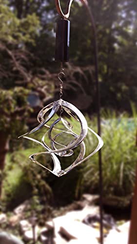Red Carpet Studios 31074 Cosmix Wind Spinner Double Helix, Full, Chrome #TOP2