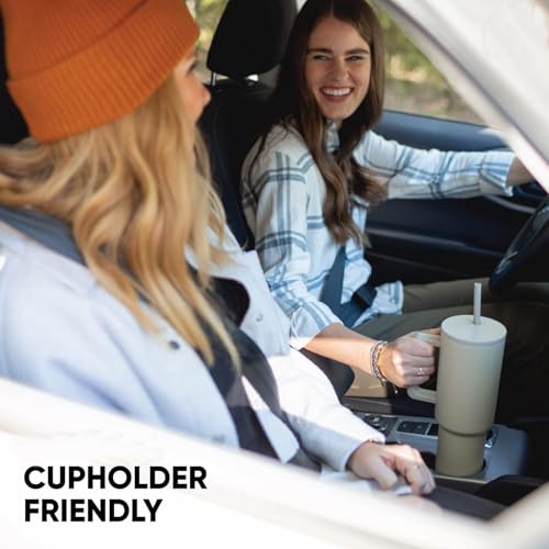 Image of CYNVEXA Personalized with Your Name, Tumbler with lid and Straw 1200ML Cup Stainless Steel Vacuum Insulated Tumbler for Water, Iced Tea or Coffee 1.2L Office Gym Travelling (Khakhi)
