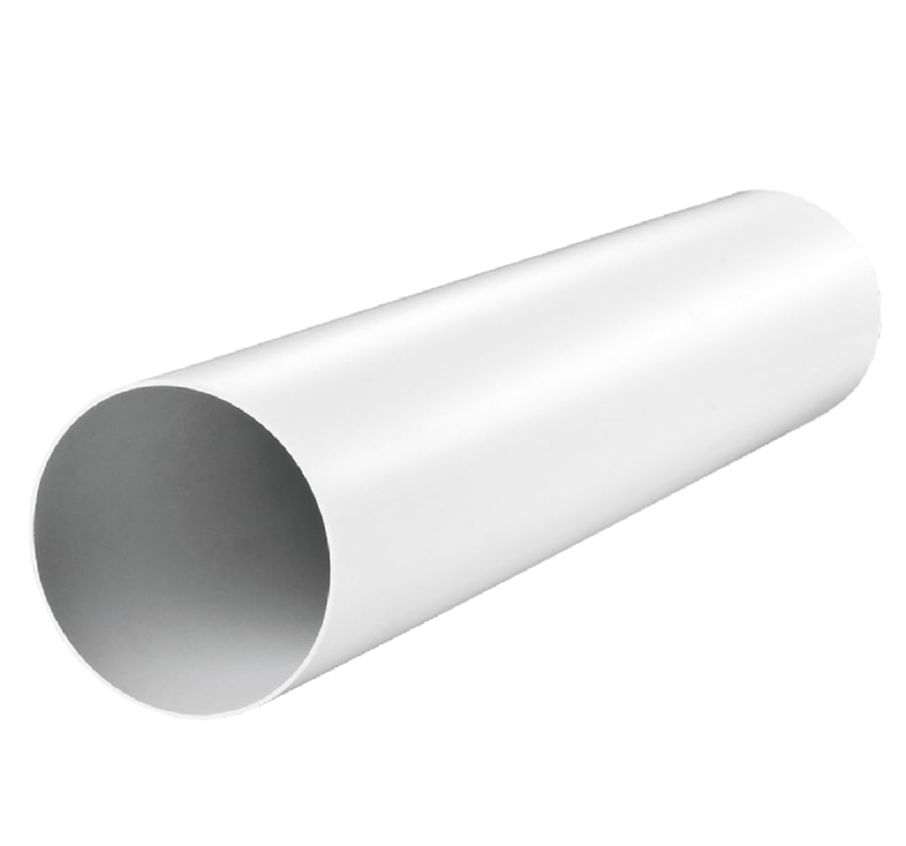 Tubo rotondo in PVC per sistema di ventilazione, diametro 100-125-150mm, lunghezza 0,5-1-1,5m, tubo per aspirazione e scarico, canale di ventilazione ABS in plastica bianca, canale rotondo, sistema di