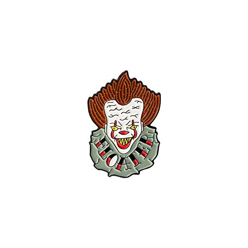 CENWA Night of The Clown Inspired Brooch Pin Night of The Clown Enamel Pin Horror Scary Clown Gift (Clown BP)