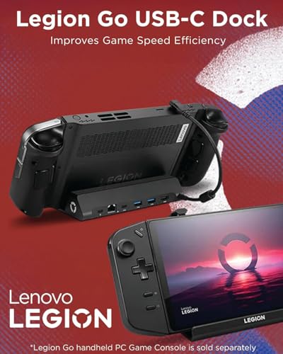 Image of Lenovo Legion Go S 8 inch Gaming Console (16GB /512GB) with AMD Ryzen Z2 Go & 120Hz Display + Legion Go 6-in-1 USB-C Hub Dock