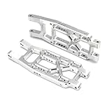 RC Repair Parts Compatible with VKAR for Bison 1/10 RC 4WD Car Metal Upgrade Accessory Rear Lower for Swing Arm ET1002(Silver)