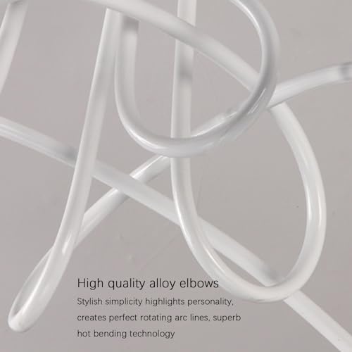 Plafonnier industriel E27 blanc à 5 têtes au design moderne de 65cm - 3
