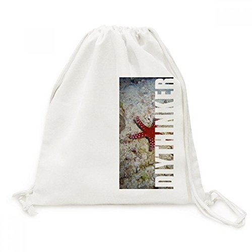 Sac de voyage ocean starfish eau nature photo toile avec cordon de serrage