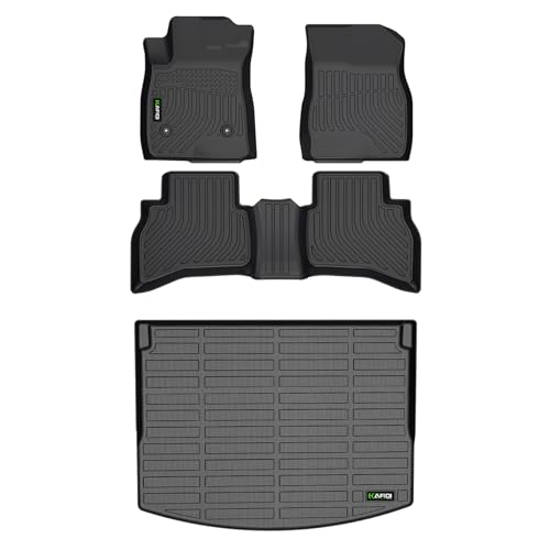HAFIDI All Weather Floor Mats for 2021-2024 2025 2026 Chevy Trailblazer AWD & Cargo Liner(Only Fit Cargo in Upper Deck Position) Full Set Accessories - Black
