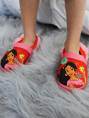 Elena of Avalor Toddler Girls Plush Aline Slippers (11-12 M US Little Kid, Red)