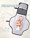 Lekebaby Diaper Changing Pad Portable Changing Pad Baby Change Mat Waterproof with Built-in Head Cushion, Grey with Arrow Print