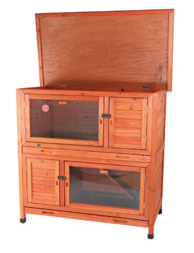 TRIXIE Pet Products 2-in-1 Rabbit Hutch with Insulation, 45.5 x 25.5 x 44.25 inches