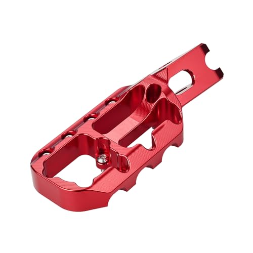 Image of JFG RACING Dirt Bike Foot Pegs,Forged 6063 Aluminum CNC Rest Pedal Footpegs for CR125 CR250 02-11 /CRF150R 07-24 /CRF250R 04-24 /CRF300L 21-24 /CRF450R 02-24 /CRF250X CRF450X CRF250RX CRF450RX-Red