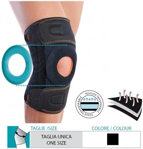 Open Knee Brace in Triple Layer Fabric Ref. 4119 Orione