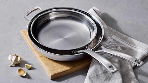 Image of Le Creuset Stainless Steel Classic 3-Ply Fry Pan, 9.5 inch