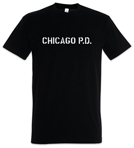 Urban Backwoods Chicago P.D. Hommes T-Shirt Noir Taille L