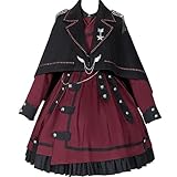 Mode Damen Vintage Gothic Kleid für Weihnachten/Halloween/Sport/Freizeit/Party/Arbeit/Club-Uniform.