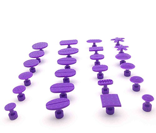 AMTION Paintless Dent Repair Mini Puller Glue Tabs Tools 24pcs Painless Dent Repair Tab Kit for Car Body Dent Remover Hail Damage