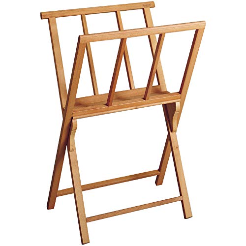 Mabef M/38 Beech-wood Folding Print Rack – Portable Wooden Art Display Stand for Prints, Drawings & Paintings, Holds Up to 40 lb