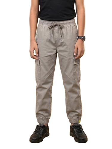 Image of KiddoPanti Boys 100% Twill Cotton Cargo Jogger Pants