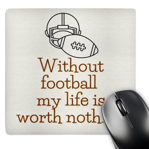 3dRose Image of Football Hat and Ball with Text - Mouse Pads (mp-378019-1)