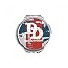 Graffiti Street Red Blue Phone Booth Pattern Hand Compact Mirror Round Portable Pocket Glass