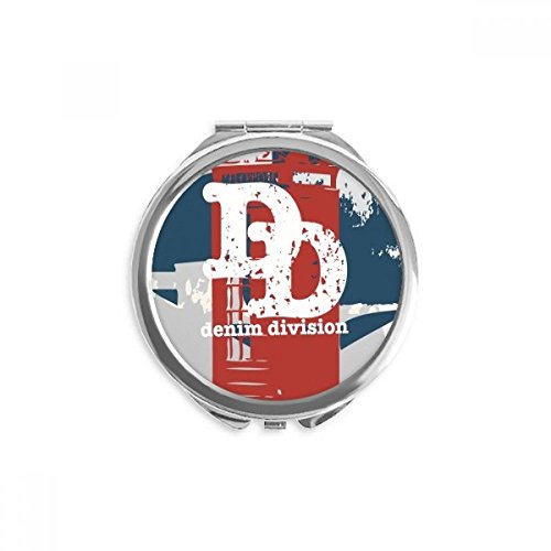 Miroir rond maquillage de poche graffiti bleu rouge format portable
