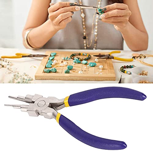 Alicates 6 em 1 para fazer fiação, alicate dobrável com alça confortável para fabricação de joias, a