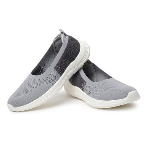 Image of YOHO Knitted Slip-Ons for Women | Lightweight, Stylish & Casual Without Lace Sneakers for Woman | Extra Soft Insole & Shock Absorbing, Walking Loafer Shoes for Ladies SOS-113