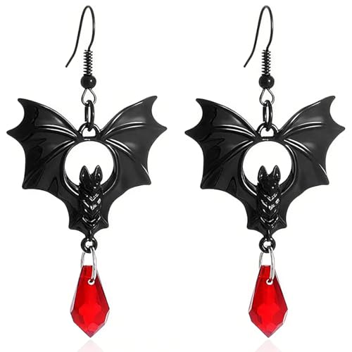 Ya en mundofriki.es: 1 Par de aros mujer, pendientes mujer en Forma de Murciélago, Pendientes de Halloween para Mujer, para Disfraces de Fiestas, Regalos de Mardi Gras.