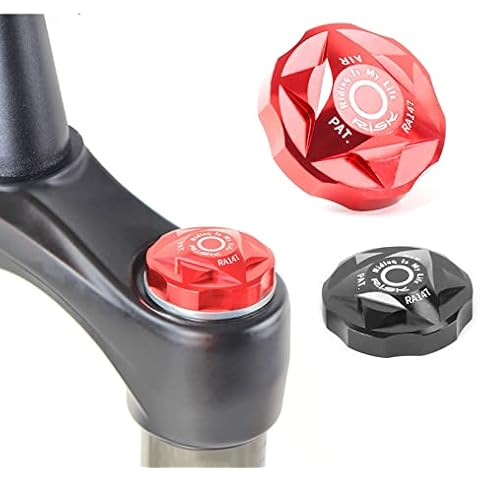 COONIUM Bike Air Valve Top Cap Cover for Suspension Fork, 2 Anodized Color Options (Black) Cover